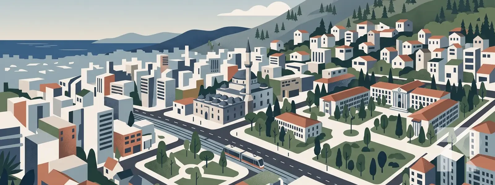 Bornova ilçesi illüstrasyonu