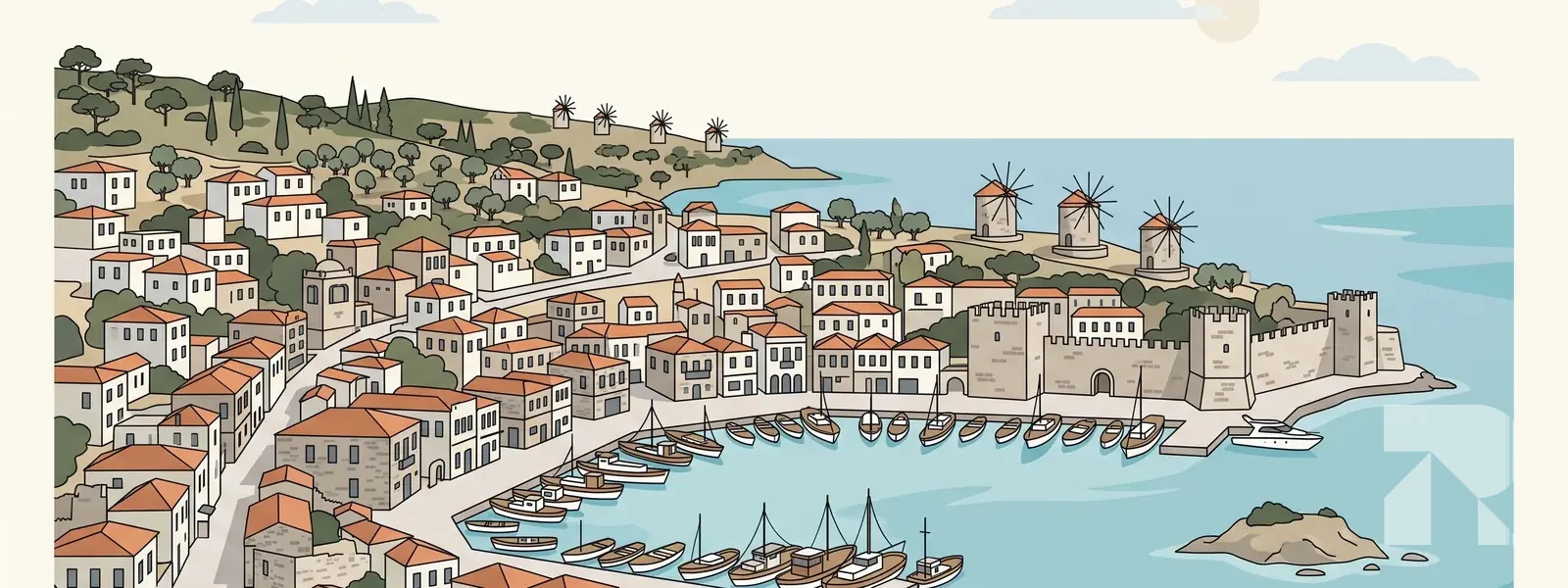 Foça ilçesi illüstrasyonu