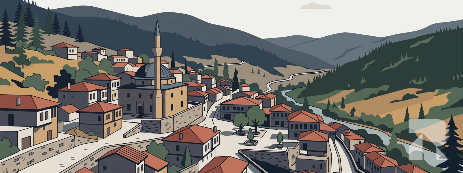 Harmancık ilçesi illüstrasyonu