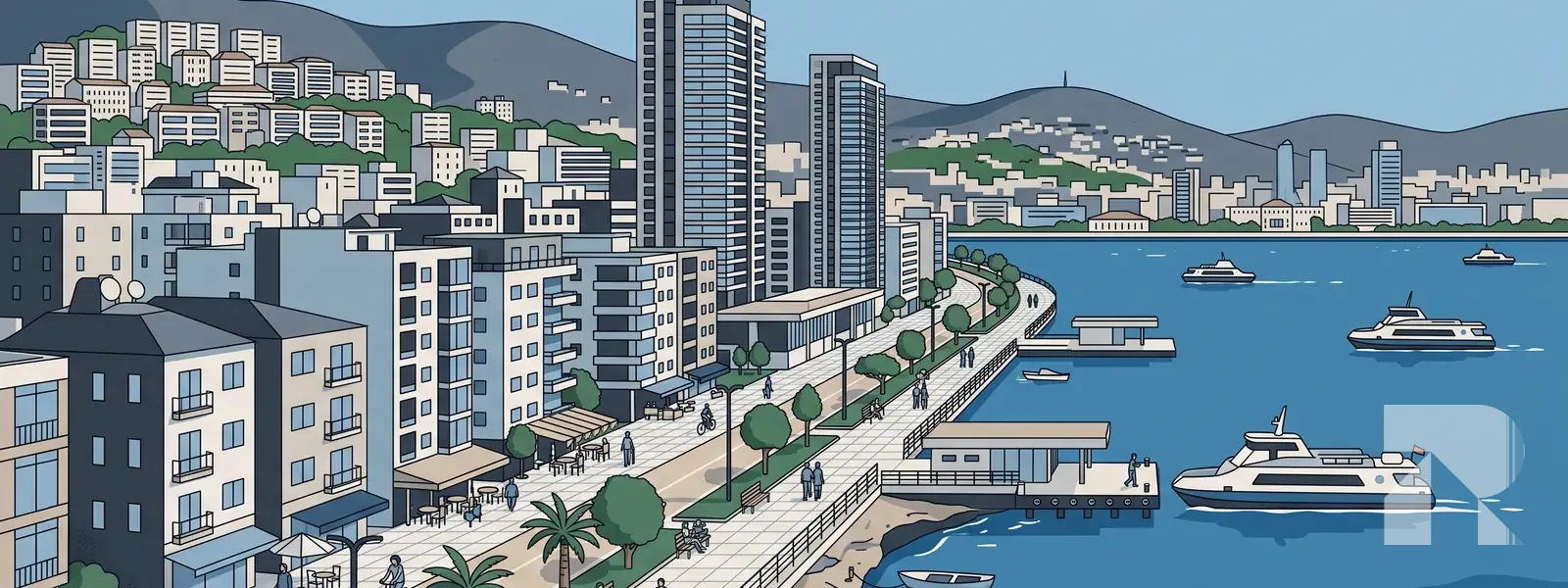 Karşıyaka ilçesi illüstrasyonu