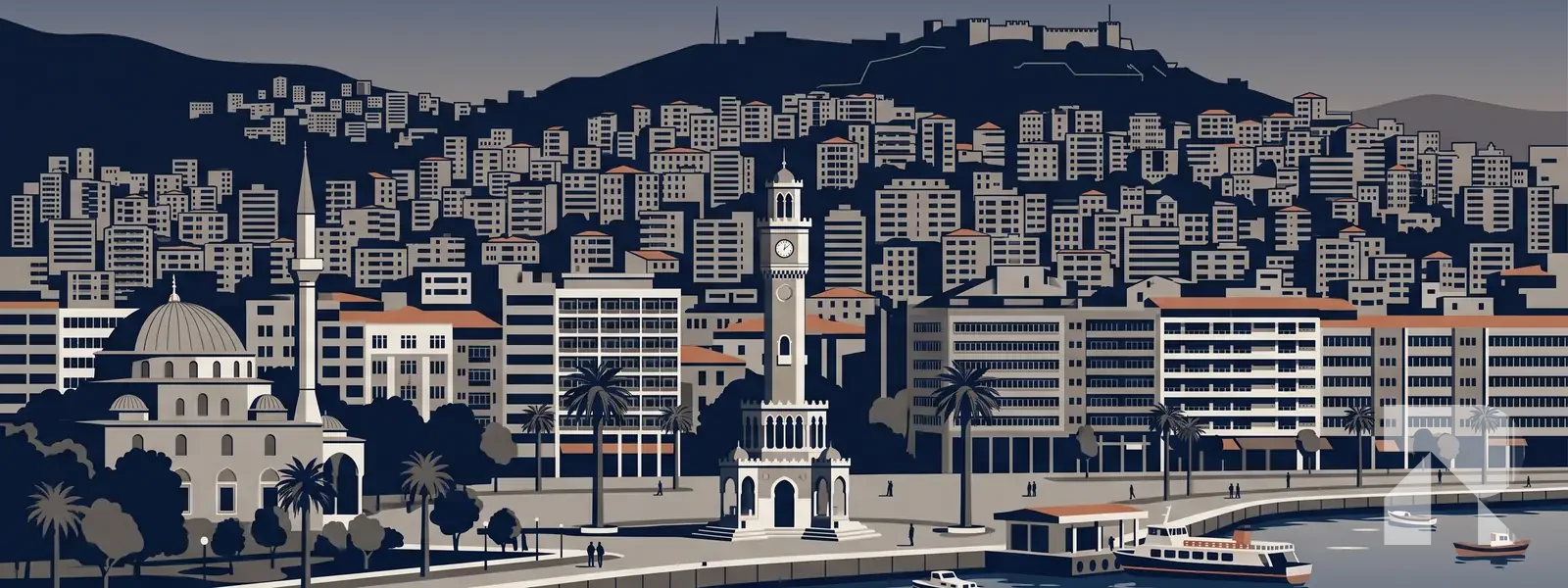 Konak ilçesi illüstrasyonu