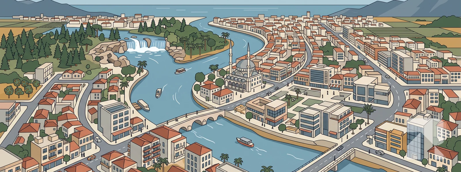 Manavgat ilçesi illüstrasyonu