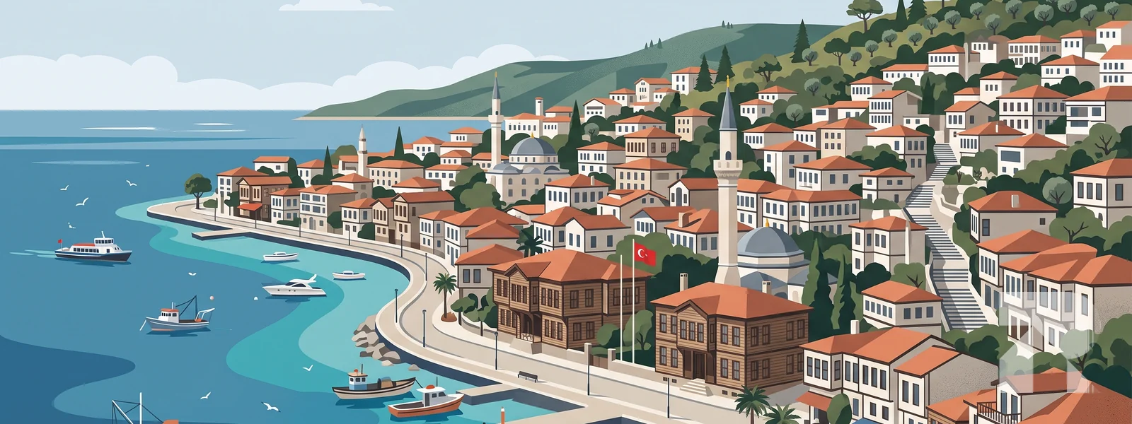 Mudanya ilçesi illüstrasyonu