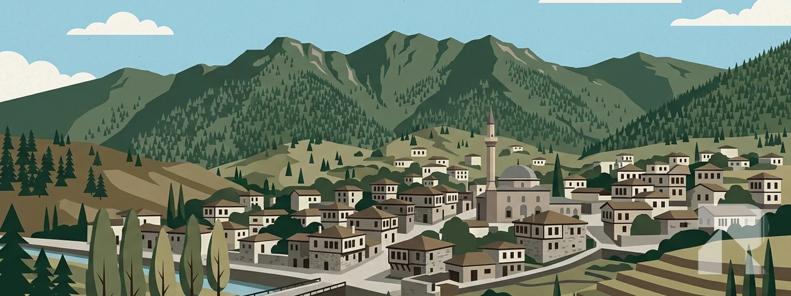 Orhaneli ilçesi illüstrasyonu