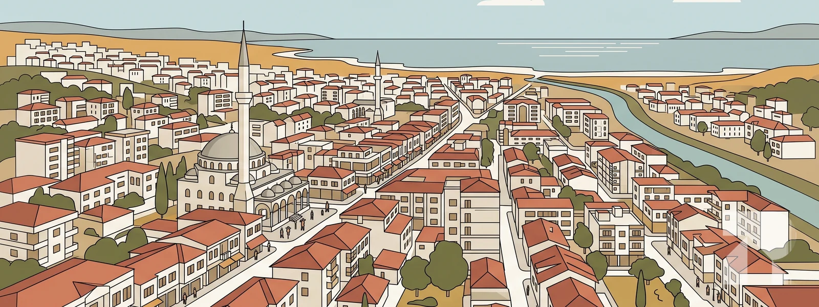 Serik ilçesi illüstrasyonu