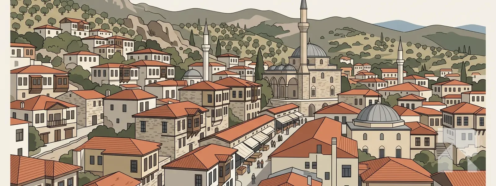 Tire ilçesi illüstrasyonu